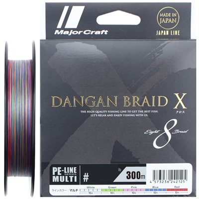 Шнур Major Craft Dangan Braid X DBX8-300MC #4.0/0.34мм 65lb/29кг DBX8-300/4MC
