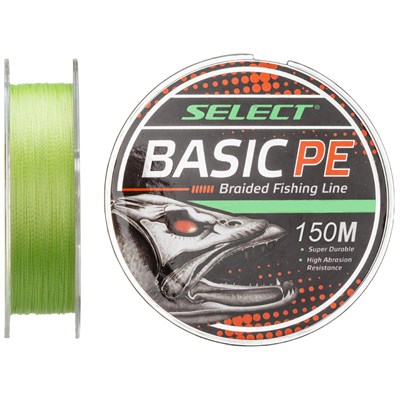 Шнур Select Basic PE 4x 150м (светло-зелёный) #1.7/0.20мм 28Lb/12.7кг 1870.18.17