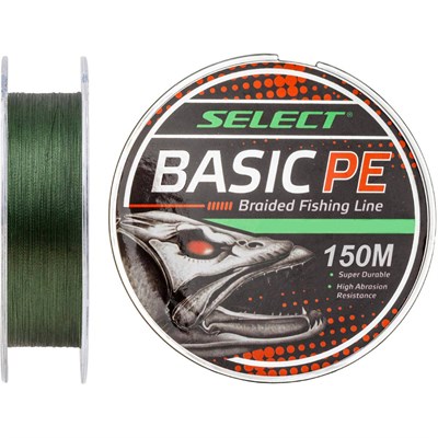 Шнур Select Basic PE 4x 150м (тёмно-зелёный) #0.3/0.04мм 5Lb/2.5кг 1870.18.18