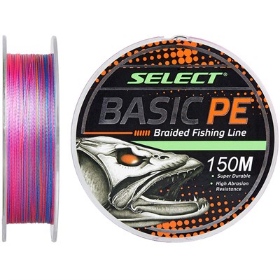 Шнур Select Basic PE 4x 150м (мультиколор) #0.5/0.08мм 8Lb/4кг 1870.30.90
