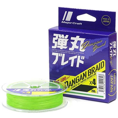 Шнур Major Craft 200м X4 DB4-200GR #0.8/0.12мм 14lb/6.1кг DB4-200/0.8GR