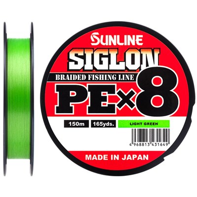 Шнур Sunline SIGLON PE8 150м (Light Green) #1.5/0.209мм 25lb/11.0кг 63052814