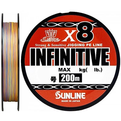 Шнур Sunline INFINITIVE (8braid) 200м (5C) #1.5/0.209мм 30lb/13.6кг 60092898