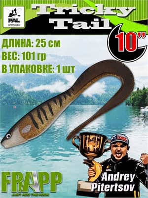 Силикон Frapp Tricky Tail Painted Colors 10.0" #111 (1 шт/уп) FRTRTPC10111