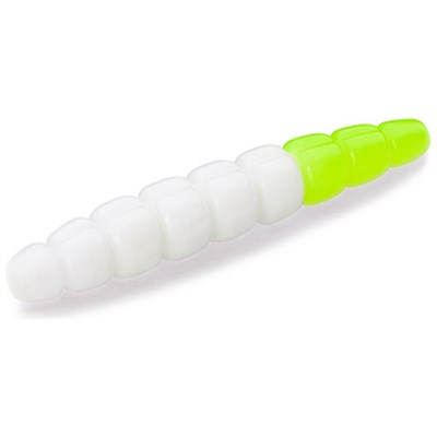 Силикон FishUp Morio (Cheese) 1.2" (12шт в уп.) #131 - White/Hot Chartreuse FUMOCh12131