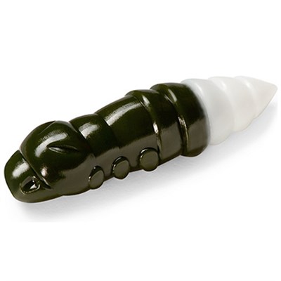 Силикон FishUp Pupa (Cheese) 1.2" (10шт в уп.) #140 - Dark Olive/White FUPUCh12140