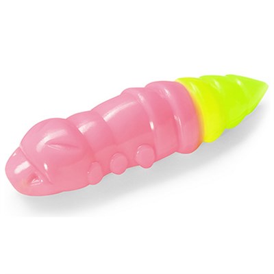 Силикон FishUp Pupa (Cheese) 1.5" (8шт в уп.) #133 - Bubble Gum/Hot Chartreuse FUPUCh15133