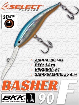 Воблер Select Basher 90F 90мм 14.0гр #34 (1.5-4.0м) VSB90F34