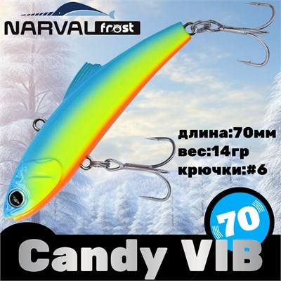 Воблер Narval Frost Candy (Vib) 70 14гр #004-Blue Back Chartreuse NFLCV70004