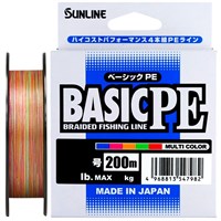 Шнур Sunline BASIC PE4 200м (Multicolor) #2.0/0.242мм 35lb/15.5кг 60093360