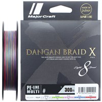 Шнур Major Craft Dangan Braid X DBX8-300MC #0.8/0.10мм 16lb/7.2кг DBX8-300/0.8MC