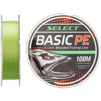 Шнур Select Basic PE 4x 100м (светло-зелёный) #0.6/0.10мм 10Lb/4.8кг 1870.27.47