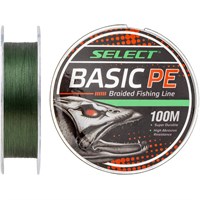Шнур Select Basic PE 4x 100м (тёмно-зелёный) #2.0/0.22мм 30Lb/13.6кг 1870.27.66