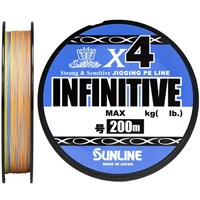 Шнур Sunline INFINITIVE (4braid) 200м (5C) #1.0/0.171мм 18lb/8.2кг 60092854