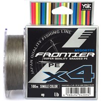 Шнур YGK FRONTIER ASSORTED X4 100м (серый) #2.0/0.235мм 20lb/9.0кг 342072211
