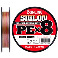 Шнур Sunline SIGLON PE8 200м (Multicolor 5C) #1.7/0.223мм 30lb/13.0кг 63052960
