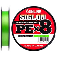 Шнур Sunline SIGLON PE8 200м (Light Green) #0.6/0.132мм 10lb/4.5кг 63053936