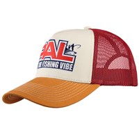 Бейсболка PAL Feel The Fishing Vibe 2023 (бордовая сетка - коричневый козырек) PALPVC-2302