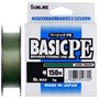 Шнур Sunline BASIC PE4 150м (Dark Green) #3.0/0.296мм 50lb/22.0кг 63045150