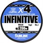 Шнур Sunline INFINITIVE (4braid) 200м (5C) #1.0/0.171мм 18lb/8.2кг 60092854